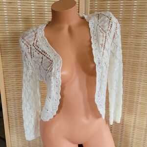 Freshman Ivory Lace Cropped Knitwear (M)